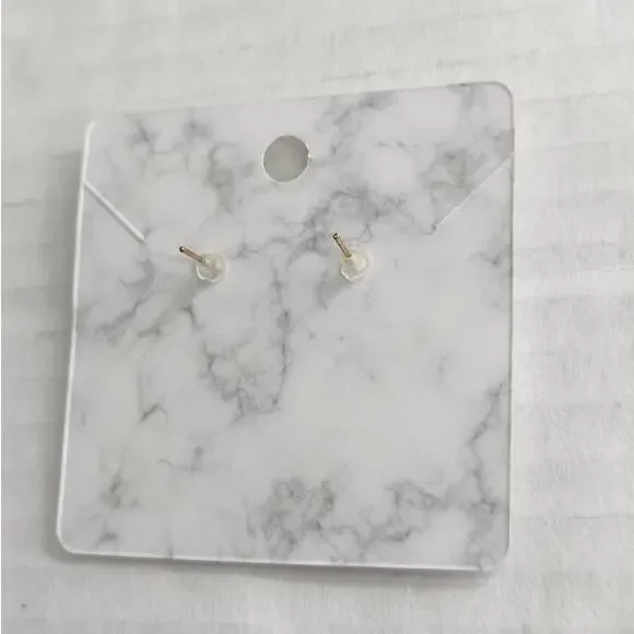 Holiday Earrings Christmas Mitten w/ Snowflake Studs Enamel Gold Plated - Picture 4 of 4